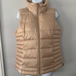 Lands End Puffer Vest  Camel/Light Tan - Size M
